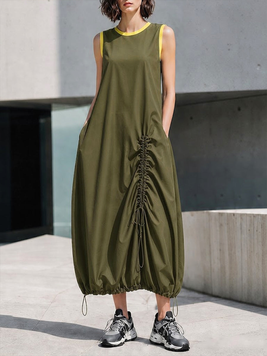 Casual Sleeveless Cotton Dress