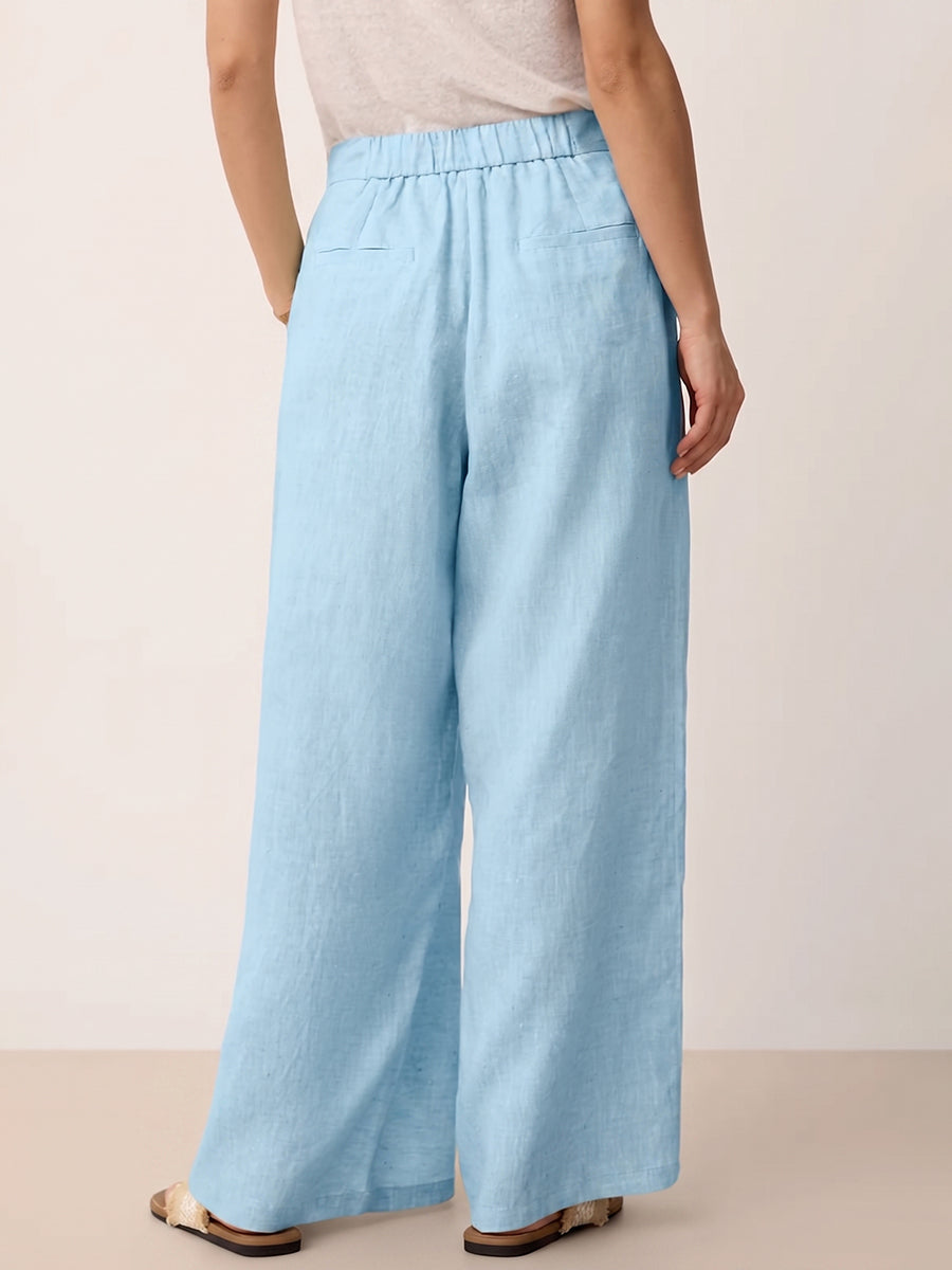 Cozy Breathable Cotton-linen Wide-leg Pants