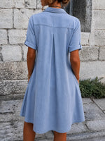 Women's Five-sleeve Loose Denim Dress