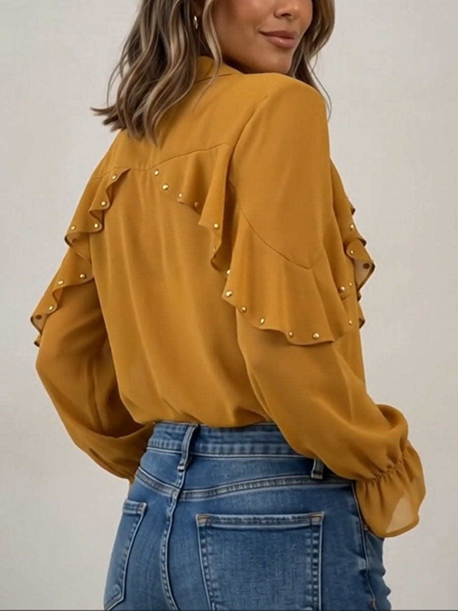 Stylish Ruffled Chiffon Shirt