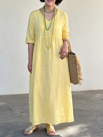 Relaxed Sunny Yellow Maxi Dress