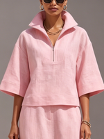 Minimalist Elegant Cotton-linen Two-piece Set