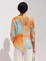 Vibrant Breathable Watercolor Wash Blazer