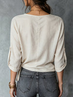 Women's Casual Art Stylish V-Collar Cotton Linen Shirt