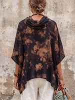 Earthy Cowl Neck Draped Linen Shirt