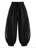 Casual Linen And Cotton Spliced chiffon Lantern Pants